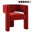 Fauteuil d'appoint en velours Sculpt
