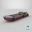 3D Mini Cargo Ship Low-poly PBR model