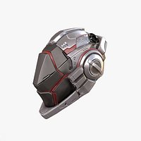 Helmet scifi military combat 3d model low poly