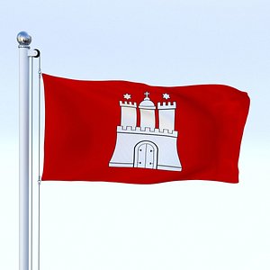 Animated Hamburg German State Flag