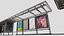 well made bus stop shelters with 4k textures