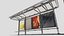 well made bus stop shelters with 4k textures