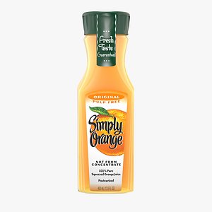 3D Simply Orange Juice model