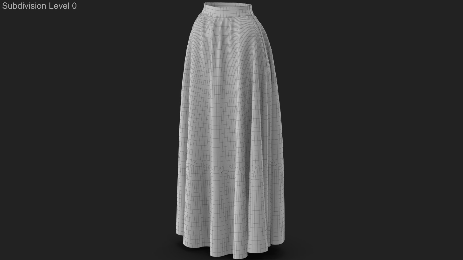 3D Textured A-Line Skirt with Grid Pattern