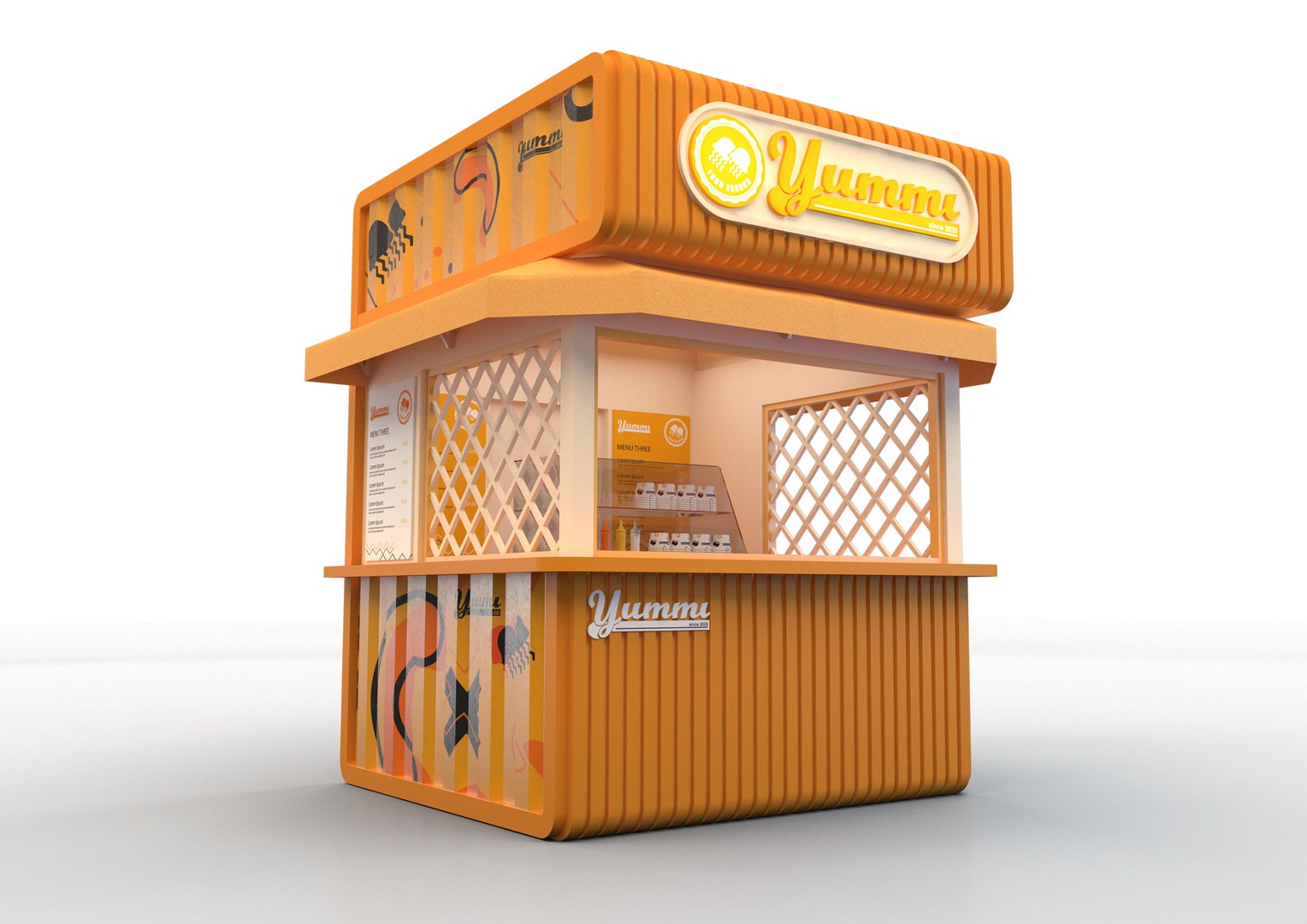 Vendor Kiosk Te 3D Model TurboSquid 1699712