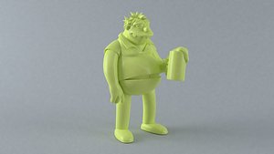 Barnie From The simpsons 3D print 3D model