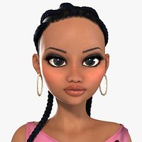 Naomi African Woman Roller Skater Character