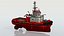 3D model Coast Guard Fire Tug Boat