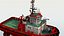 3D model Coast Guard Fire Tug Boat