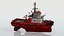 3D model Coast Guard Fire Tug Boat