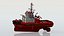 3D model Coast Guard Fire Tug Boat
