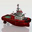 3D model Coast Guard Fire Tug Boat
