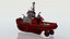 3D model Coast Guard Fire Tug Boat