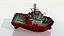 3D model Coast Guard Fire Tug Boat
