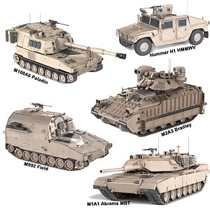 3D 5 Military Vehicles vol 7 model