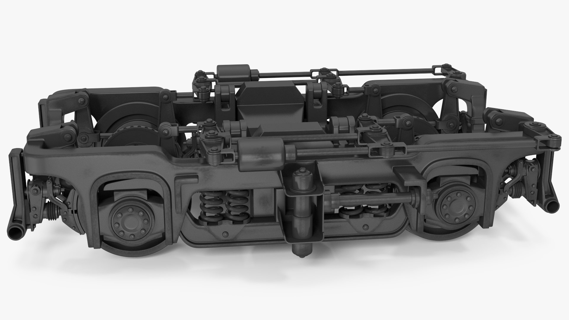 Industrial Rail Train Wheels 3D model preview
