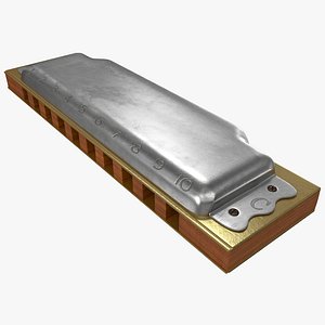 harmonica 2 3d model