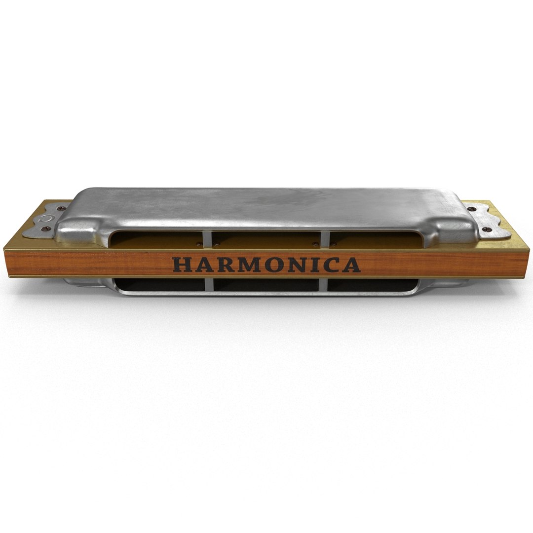 harmonica 2 3d model
