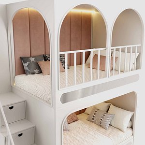 bunk-bed-3d-model-blend-obj-fbx 3D model 3D model