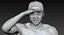 Shirtless muscular young african man standing and smiling 221