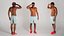 Shirtless muscular young african man standing and smiling 221
