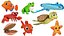 Collection de créatures marines de dessins animés 8 en 1