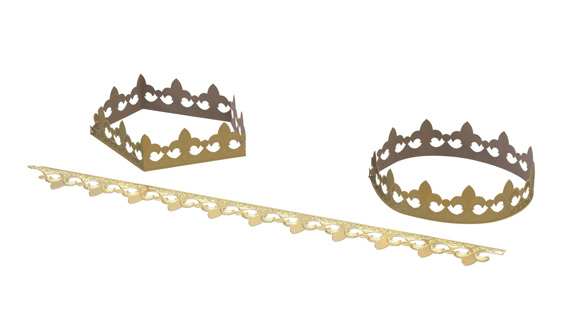 3D Paper King Crown - TurboSquid 2118609