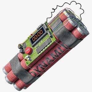 3d dynamite bomb timer model