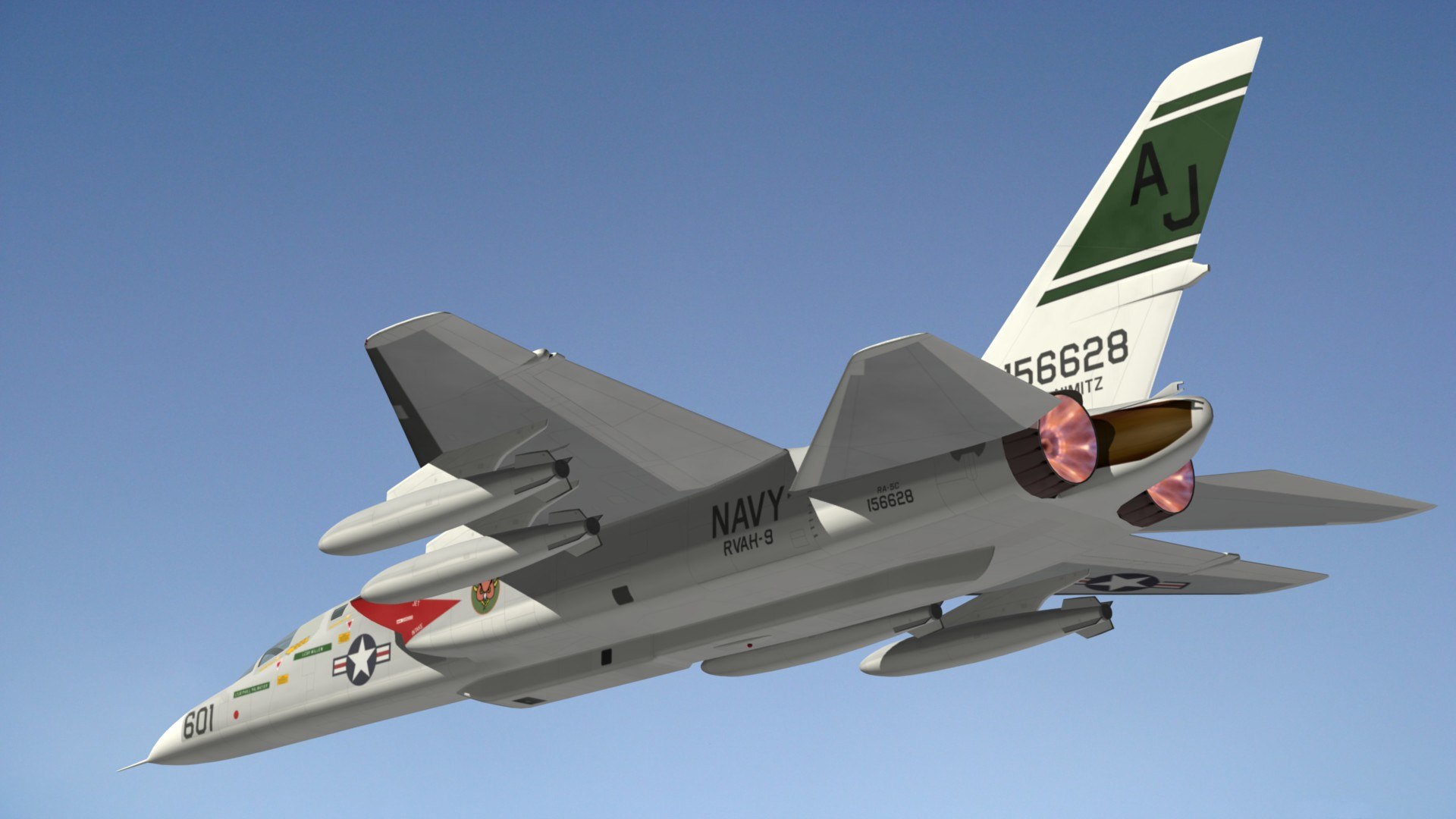 3D Model North American RA5C Vigilante - TurboSquid 2033652