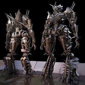 robot warrior rigged - 3ds