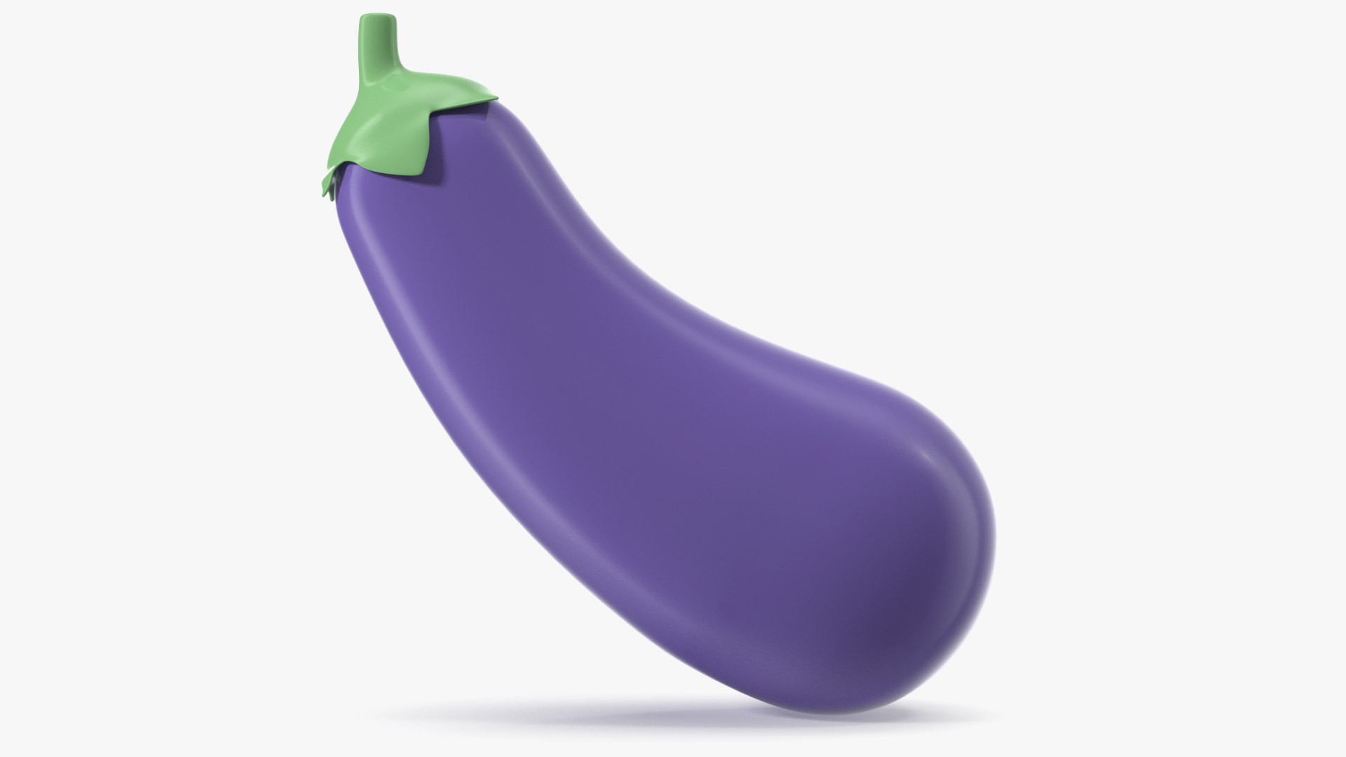 Eggplant Emoji 3D model preview