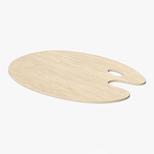 3D Wooden Artist Palette