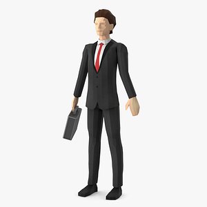 3D Low Poly Businessman model