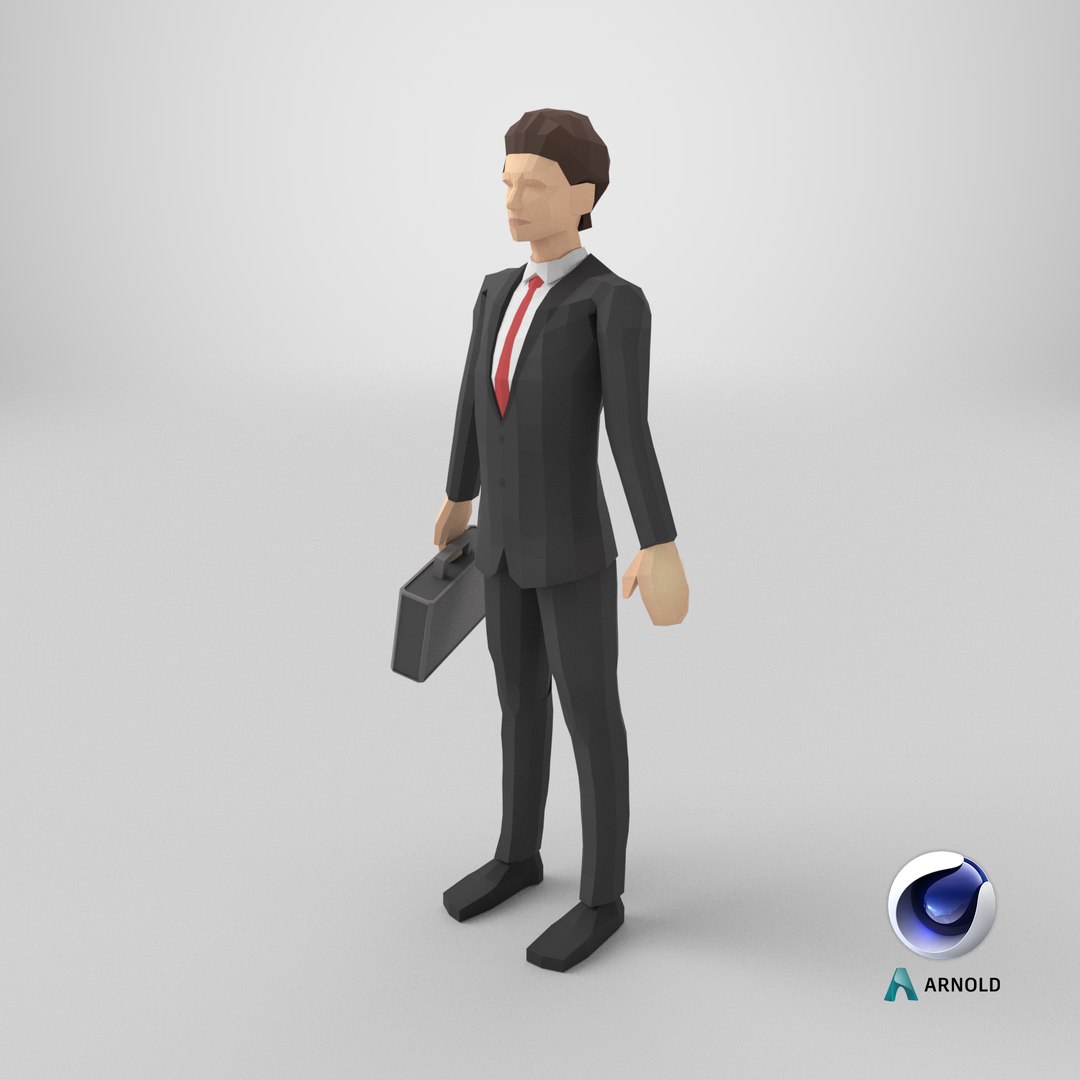 3D Low Poly Businessman model https://p.turbosquid.com/ts-thumb/ik/3BbLWj/uM/stemcell_cinema_4d_arnold_render/png/1710147758/1920x1080/fit_q87/5dcf8ff85daf53b9700764f0352cb8be8804f495/stemcell_cinema_4d_arnold_render.jpg