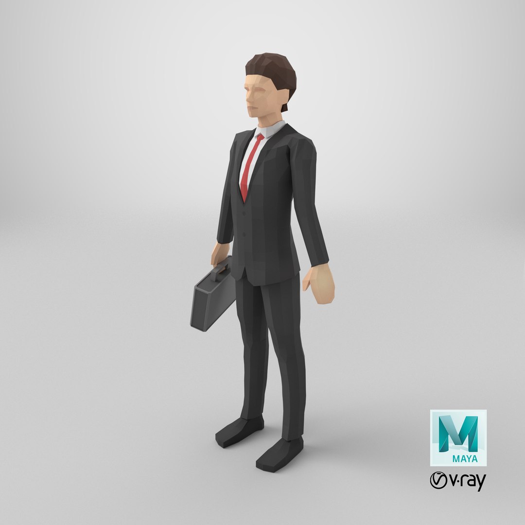 3D Low Poly Businessman model https://p.turbosquid.com/ts-thumb/ik/3BbLWj/zT/stemcell_maya_vray_render/png/1710147757/1920x1080/fit_q87/12b883b5b7c4f185dc4b0cc874b0ba92ea988059/stemcell_maya_vray_render.jpg