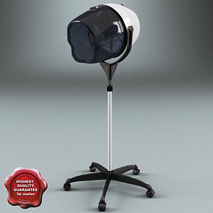 salon stand hair dryer 3d model