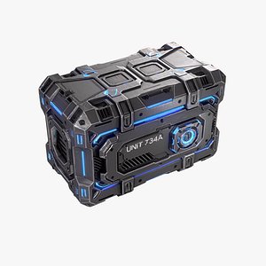 3D Sci-fi Futuristic Container
