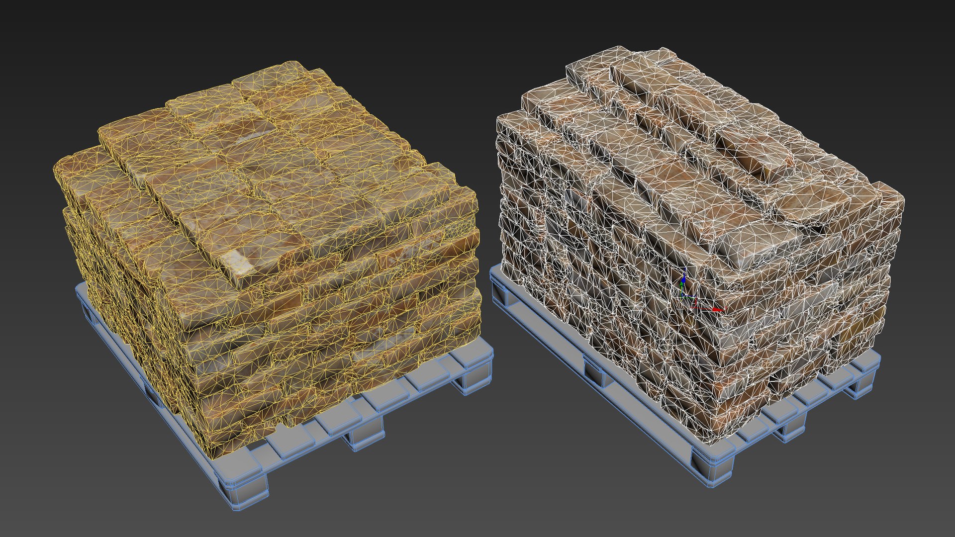 Pallets with old bricks 3D https://p.turbosquid.com/ts-thumb/ik/83RvXM/uS/pvvp2/jpg/1655007472/1920x1080/fit_q87/8b3a5de5a9233b57648092128dcdb772292c543d/pvvp2.jpg