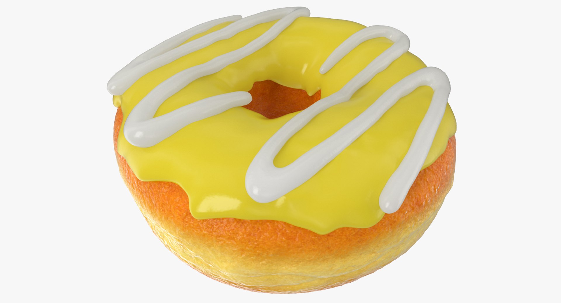 Banana Donut 3D model preview
