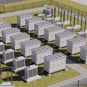 Battery Storage Power Station 3D