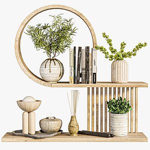 3D Shelf with decor model