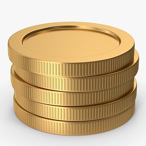 3D Gold Coins model