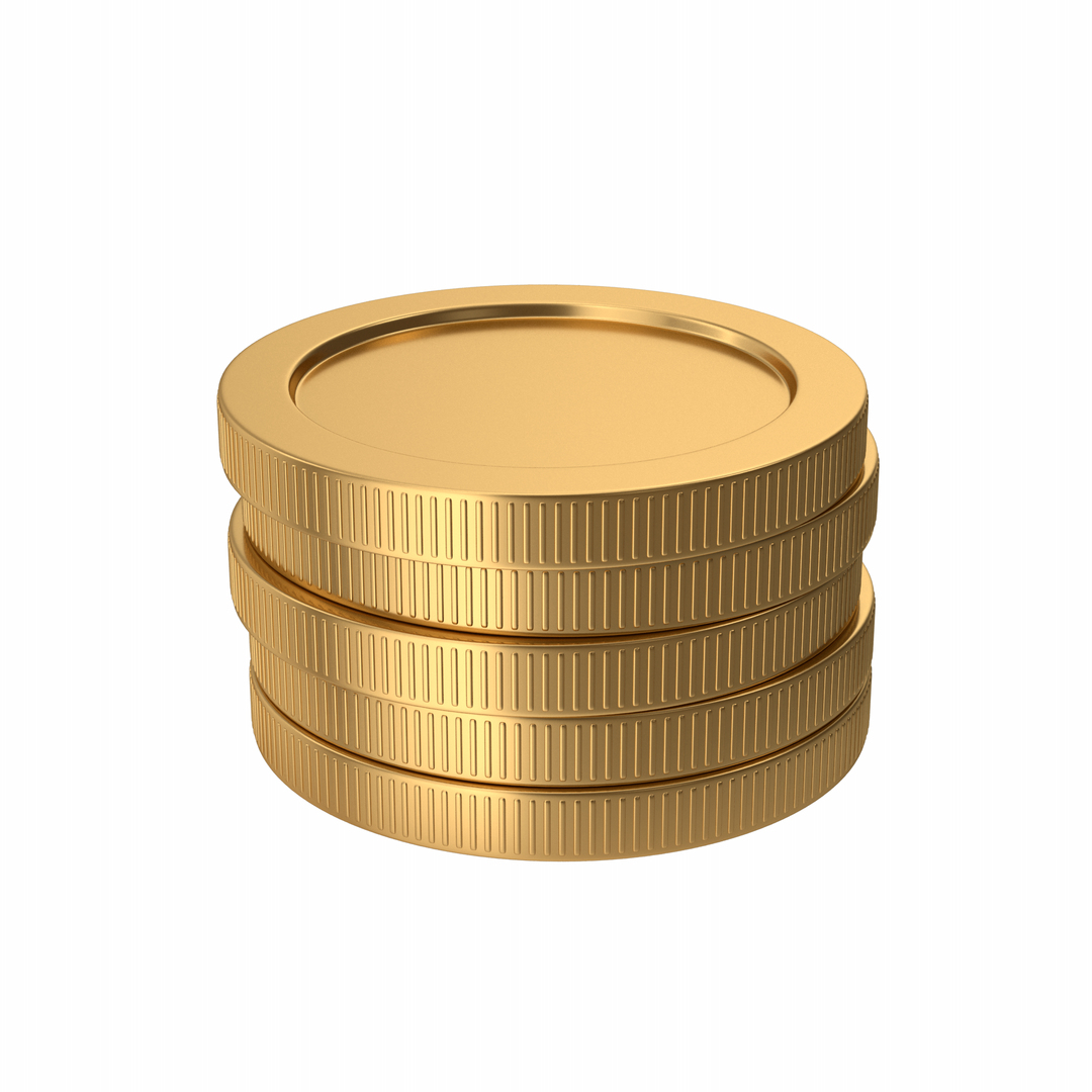 3D Gold Coins Model - TurboSquid 2228604