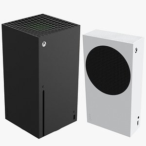 Xbox Series S Carbon Black Low-poly 3D Model