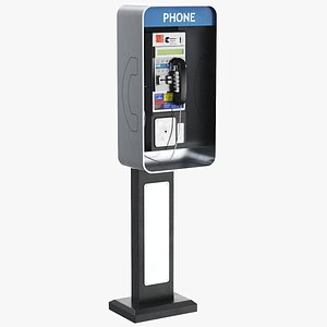 Detailed Phone Booth Public