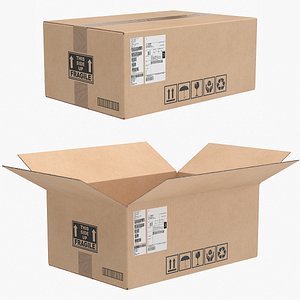 3D model Cardboard Box 2 Collection