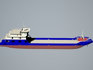3d model cargo ship