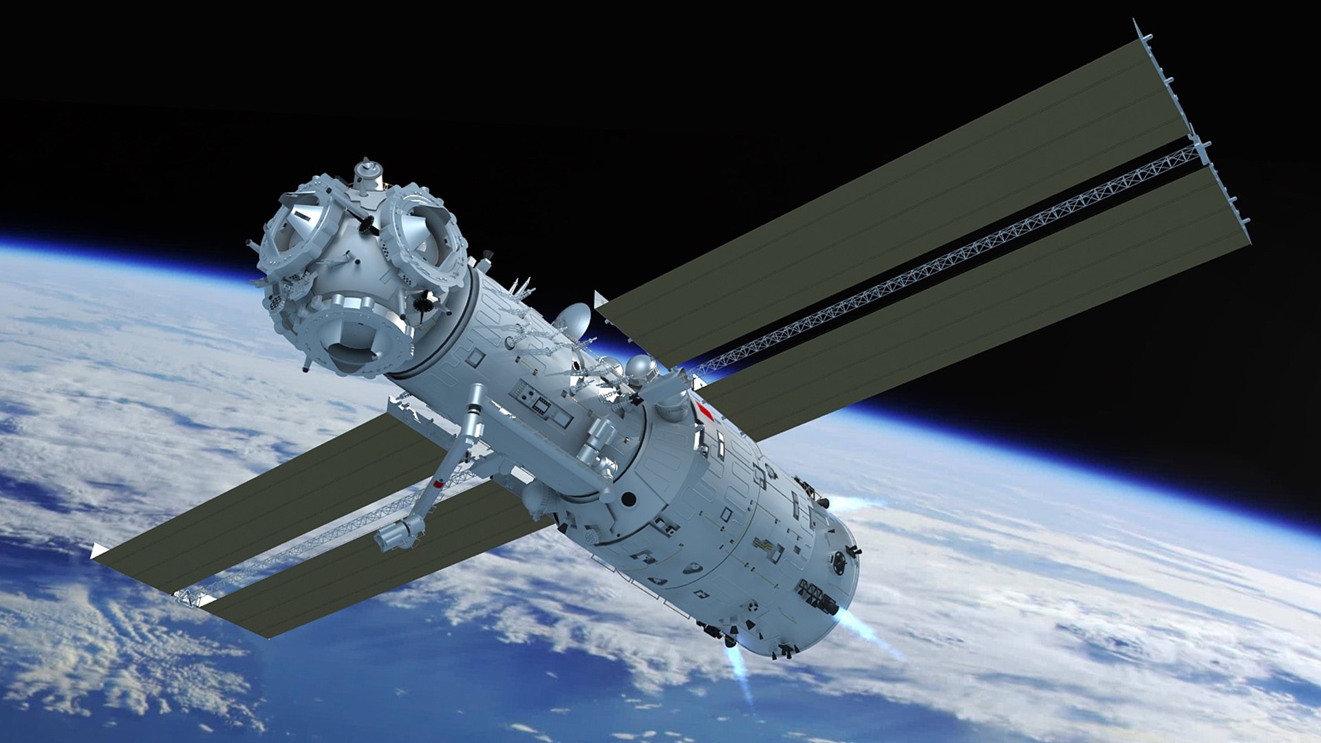 Tianhe core module part of China Tiangong space station 3D model ...