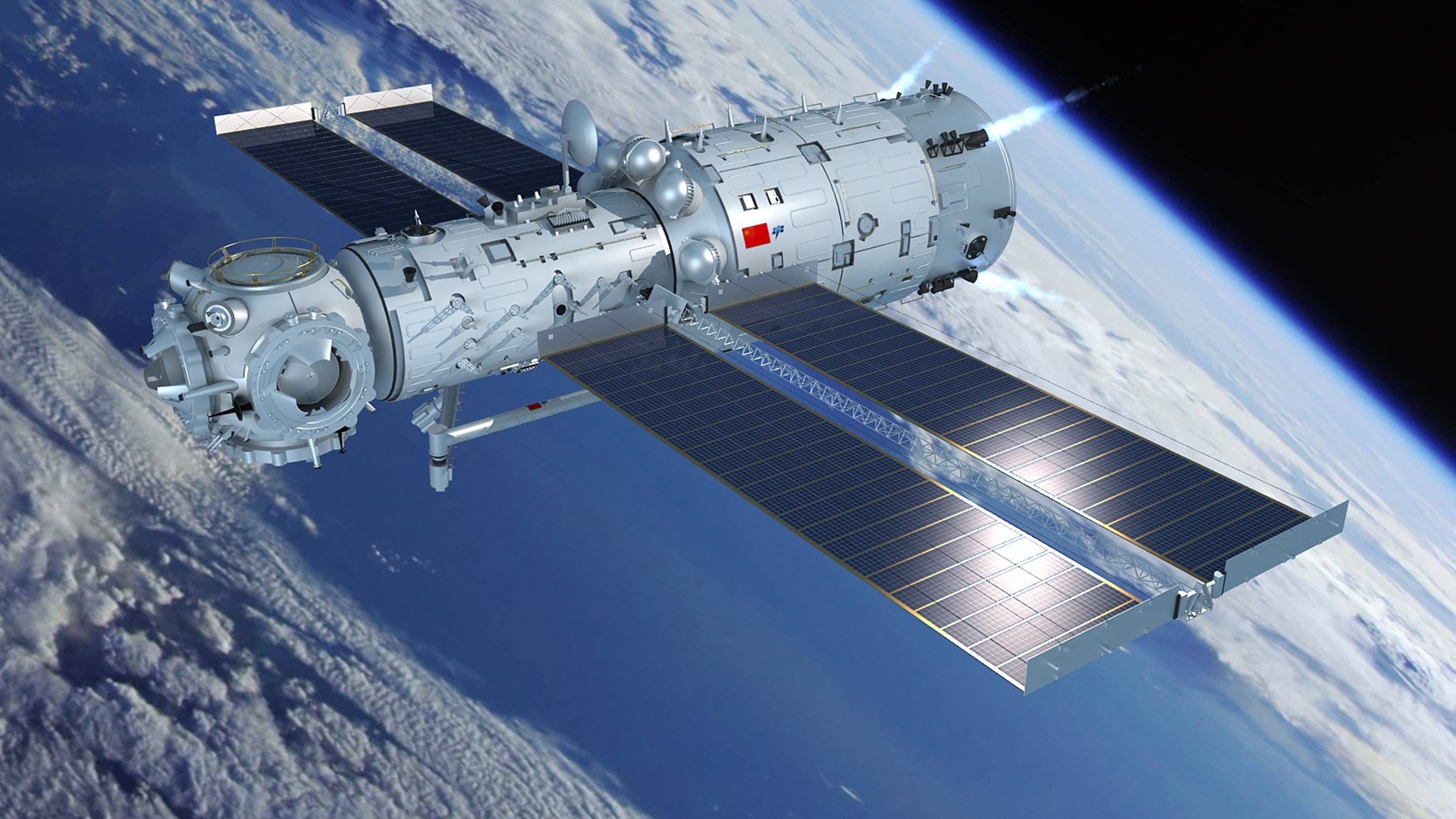 Tianhe core module part of China Tiangong space station 3D model