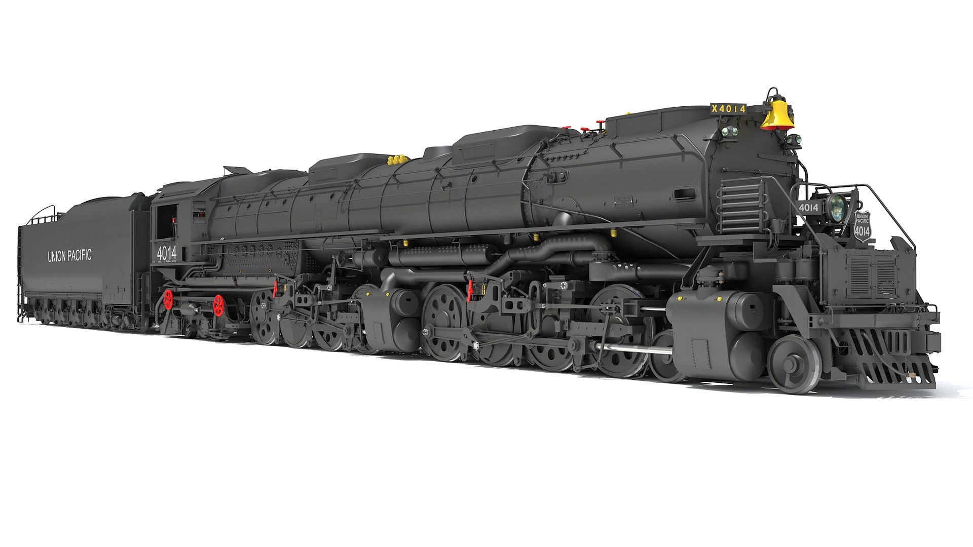 3d Model Steam Locomotive Big Boy Train - Turbosquid 2000796